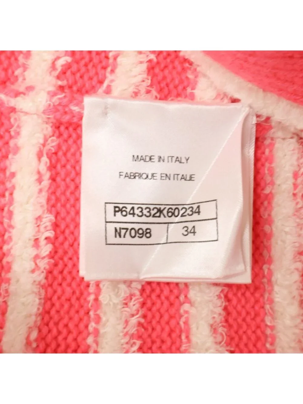 Chanel Border CC Logo Button Cashmere Linen Blend Knit Cami Sweater 34